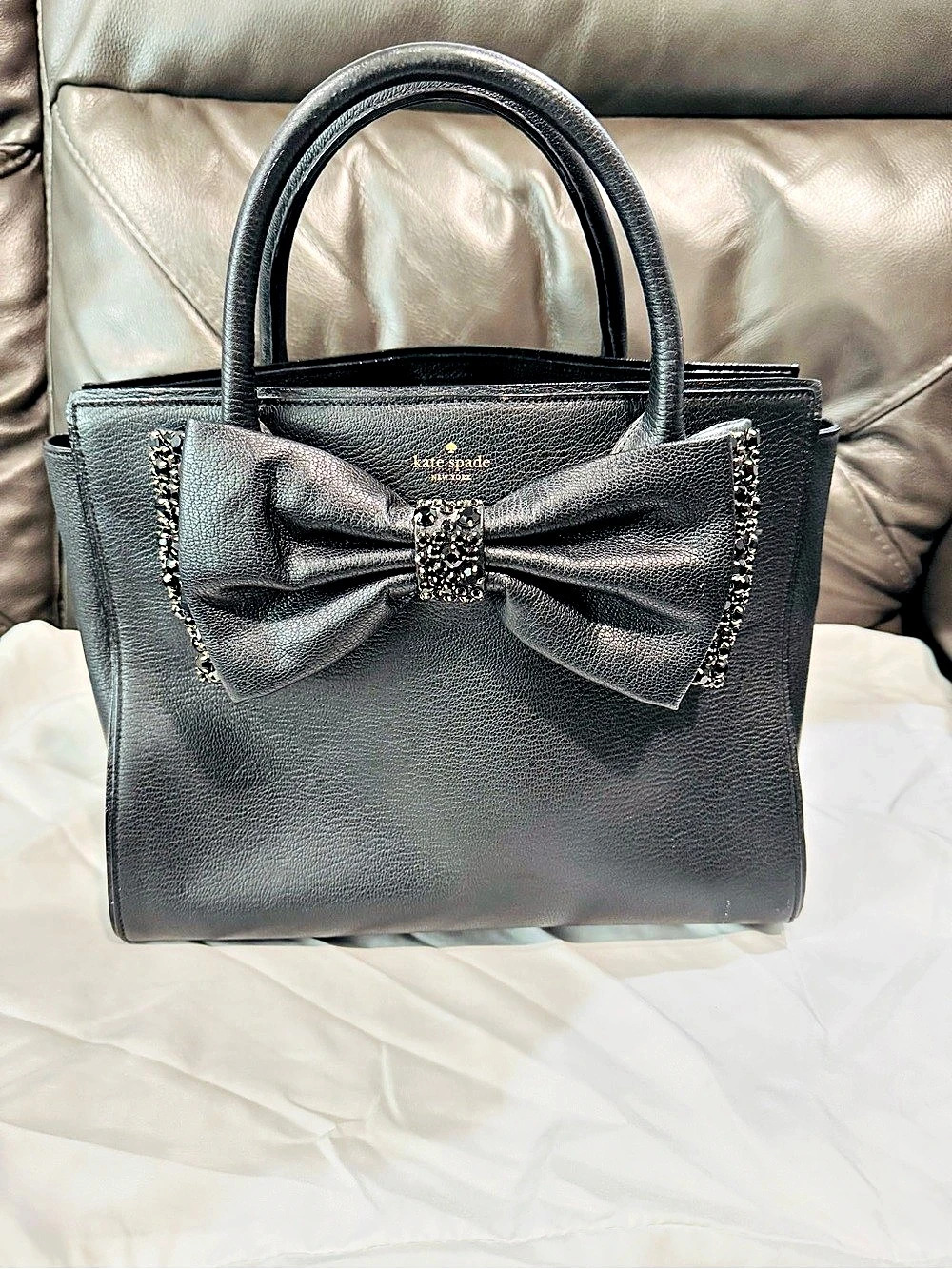 Kate Spade Bow Satchel in Black